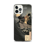 'Benkei Calming The Waves At Daimotsu Bay' by Yoshitoshi, ca. 1885 - iPhone Case