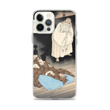 'Lord Teika at Sumiyoshi During the Full Moon' by Yoshitoshi, ca. 1885 - iPhone Case