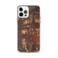 'Kagurazaka Street After A Night Rain' by Yoshida Hiroshi, 1929 - iPhone Case