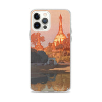 'The Golden Pagoda in Rangoon' by Yoshida Hiroshi, 1931 - iPhone Case