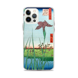 'Horikiri Iris Garden' by Hiroshige, 1857 - iPhone Case