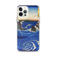 'Awa: Rough Seas At Naruto' by Hiroshige, 1855 - iPhone Case