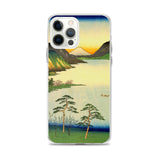 'Lake Suwa, Shinano Province' by Hiroshige, 1858 - iPhone Case