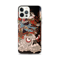 'Samurai Riding A Skull' by Yoshitoshi, 1864 - iPhone Case