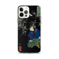 'Taro Mitsukuni Watching Skeletons Battle' by Yoshitoshi, 1865 - iPhone Case