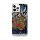 'The Black Cloud Prince Attacked By A Giant Spider' by Yoshitoshi, 1867 - iPhone Case