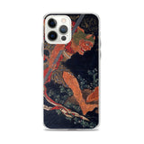 'Kobo Daishi Wards Off A Demon By Reciting The Tantra' by Hokusai, ca. 1840s - iPhone Case