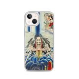 'Mongaku Shonin Under The Nachi Waterfall' by Kuniyoshi, 1860 - iPhone Case