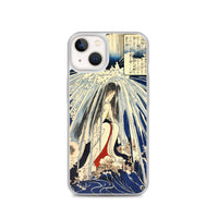 'Hatsuhana Meditating Under The Waterfall', by Kuniyoshi ca. 1842 - iPhone Case