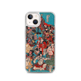 'One Hundred And Eight Heroes of the Shuihuzhuan' (Print 4) by Kuniyoshi, ca. 1830 - iPhone Case