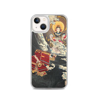 'Hojo Tokimasa Praying to the Sea Goddess' by Yoshitoshi, ca. 1885 - iPhone Case