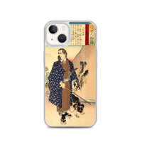 'Saigo Takamori With His Dog' by Yoshitoshi, ca. 1888 - iPhone Case