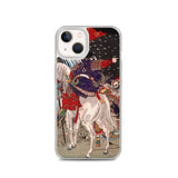 'Sakanoue Tamuramaro in a Rain of Arrows' by Yoshitoshi, 1876 - iPhone Case