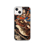 'Tenjiku Tokubei Riding His Fire Toad' by Kuniyoshi, ca. 1828 - iPhone Case