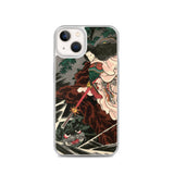 'Princess Kamigashi Attacking An Earth Spider' by Kuniyoshi, 1855 - iPhone Case