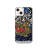 'The Black Cloud Prince Attacked By A Giant Spider' by Yoshitoshi, 1867 - iPhone Case