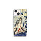 'Hatsuhana Meditating Under The Waterfall', by Kuniyoshi ca. 1842 - iPhone Case