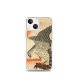 'Hawk And Nestlings In A Pine Tree' (Top Half) by Kuniyoshi, ca. 1840s - iPhone Case