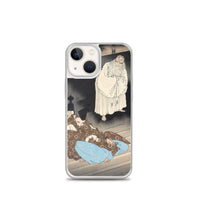 'Lord Teika at Sumiyoshi During the Full Moon' by Yoshitoshi, ca. 1885 - iPhone Case