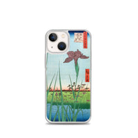 'Horikiri Iris Garden' by Hiroshige, 1857 - iPhone Case