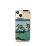 'Oiso: Saigyo's Hermitage at Shigitatsu Marsh' by Hiroshige, 1855 - iPhone Case