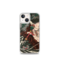 'Princess Kamigashi Attacking An Earth Spider' by Kuniyoshi, 1855 - iPhone Case