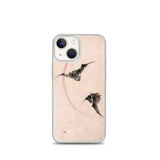 'Bats Against A Crescent Moon' by Hokusai, ca. 1830s - iPhone Case