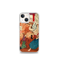 'Oda Nobunaga in Flames at Honno-ji Temple' by Yoshitoshi, 1876 - iPhone Case