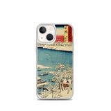 'Musashi: The Sumida River, Morning After Snow' by Hiroshige, 1853 - iPhone Case