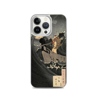 'Benkei Calming The Waves At Daimotsu Bay' by Yoshitoshi, ca. 1885 - iPhone Case