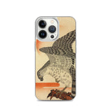 'Hawk And Nestlings In A Pine Tree' (Top Half) by Kuniyoshi, ca. 1840s - iPhone Case