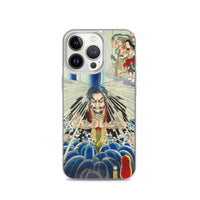 'Mongaku Shonin Under The Nachi Waterfall' by Kuniyoshi, 1860 - iPhone Case