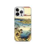 'The Tone River At Konodai' by Hiroshige, 1858 - iPhone Case