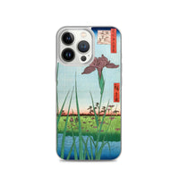 'Horikiri Iris Garden' by Hiroshige, 1857 - iPhone Case