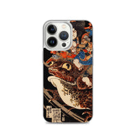 'Tenjiku Tokubei Riding His Fire Toad' by Kuniyoshi, ca. 1828 - iPhone Case