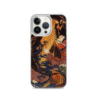 'Saito Oniwakamaru Wrestling A Giant Carp' by Kuniyoshi, ca. 1838 - iPhone Case