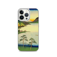 'Lake Suwa, Shinano Province' by Hiroshige, 1858 - iPhone Case