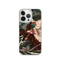 'Princess Kamigashi Attacking An Earth Spider' by Kuniyoshi, 1855 - iPhone Case