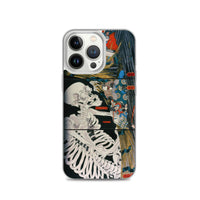 'Takiyasha the Witch and the Skeleton Spectre' (Combined Triptych) by Kuniyoshi, ca. 1844 - iPhone Case