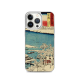 'Musashi: The Sumida River, Morning After Snow' by Hiroshige, 1853 - iPhone Case