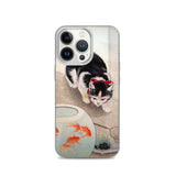 'Cat And Goldfish' by Ohara Koson, 1931 iPhone Case