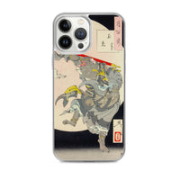 'The Monkey King and the Moon Rabbit' by Yoshitoshi, 1889 - iPhone Case