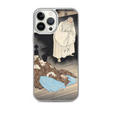 'Lord Teika at Sumiyoshi During the Full Moon' by Yoshitoshi, ca. 1885 - iPhone Case