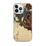 'Hawk And Nestlings In A Pine Tree' (Bottom Half) by Kuniyoshi, ca. 1840s - iPhone Cases