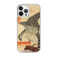 'Hawk And Nestlings In A Pine Tree' (Top Half) by Kuniyoshi, ca. 1840s - iPhone Case