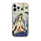 'Hatsuhana Meditating Under The Waterfall', by Kuniyoshi ca. 1842 - iPhone Case