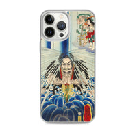 'Mongaku Shonin Under The Nachi Waterfall' by Kuniyoshi, 1860 - iPhone Case