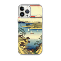 'The Tone River At Konodai' by Hiroshige, 1858 - iPhone Case