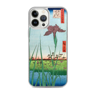 'Horikiri Iris Garden' by Hiroshige, 1857 - iPhone Case