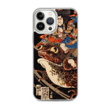 'Tenjiku Tokubei Riding His Fire Toad' by Kuniyoshi, ca. 1828 - iPhone Case